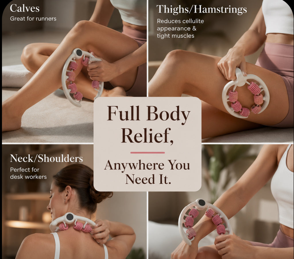 Using SculptRoll body roller on thigh skin